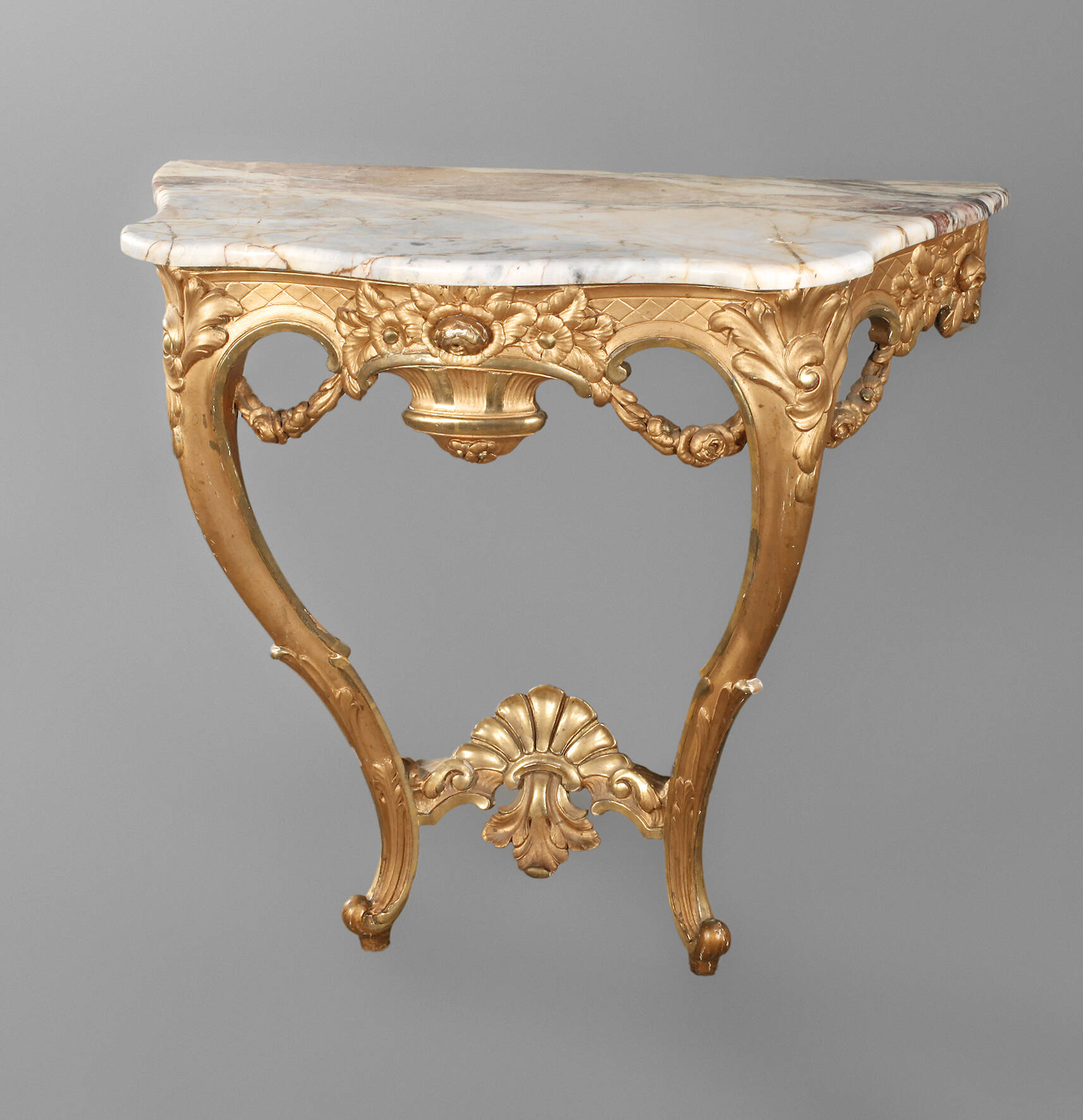 Konsole mit Marmorplatte