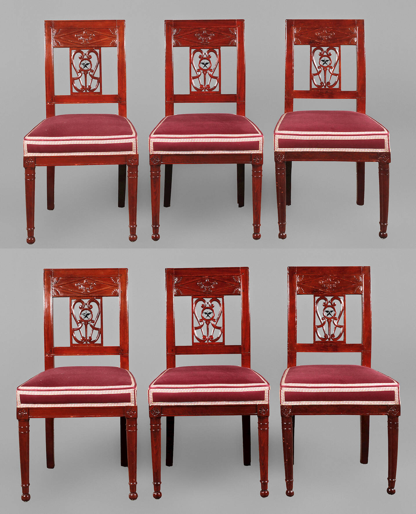 Sechs klassizistische Stühle