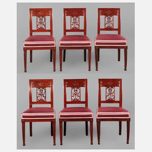 Sechs klassizistische Stühle