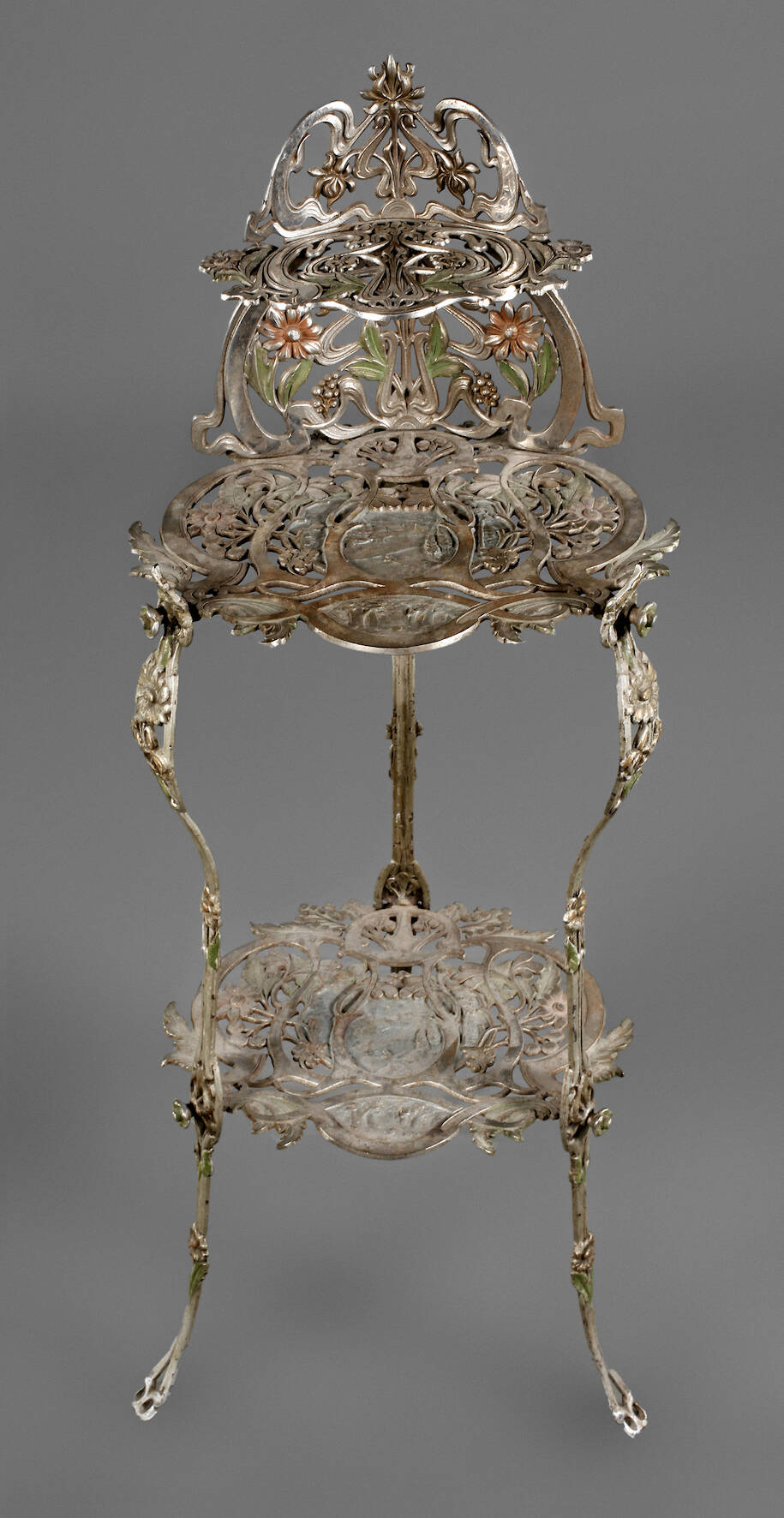 Blumenetagere Eisenguss