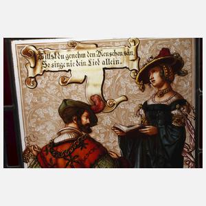 Vier Bleiglasscheiben