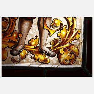 Vier Bleiglasscheiben