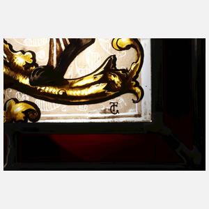 Vier Bleiglasscheiben