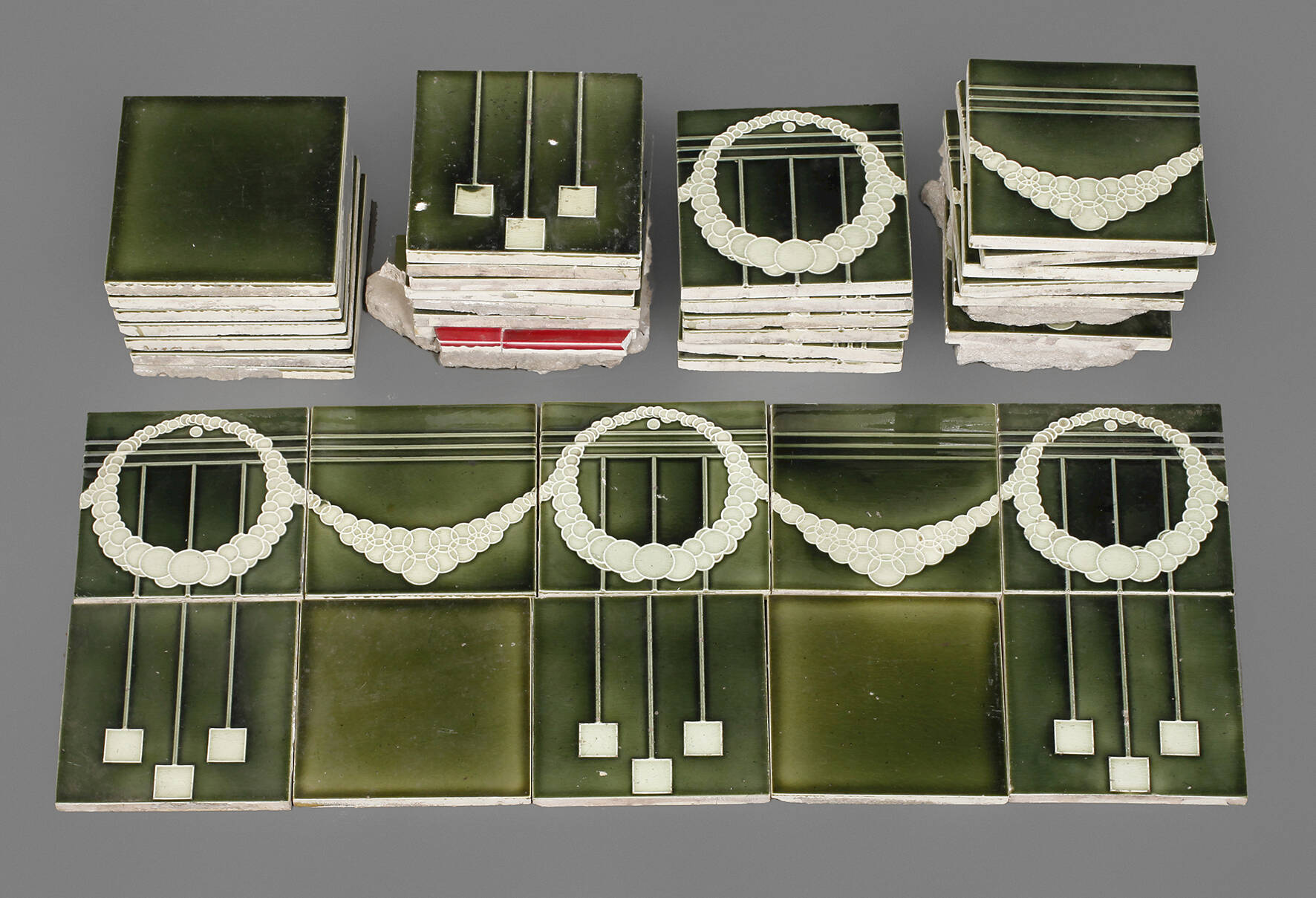 Konvolut Jugendstilfliesen