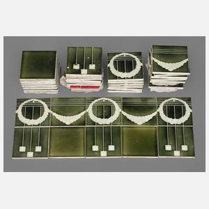 Konvolut Jugendstilfliesen