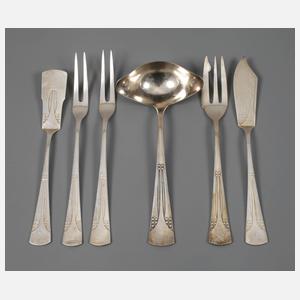 WMF sechs Vorlegeteile Quadratendekor