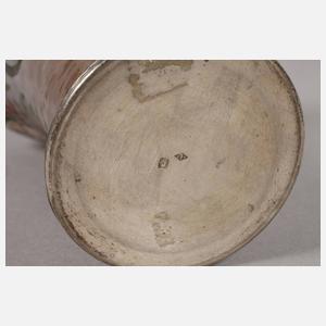 Limoges Silbervase mit Email