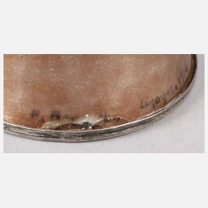 Limoges Silbervase mit Email