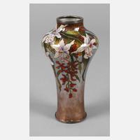 Limoges Silbervase mit Email111