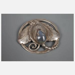 Evald Nielsen Schmuckset mit Mondsteinen