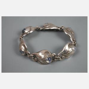 Evald Nielsen Schmuckset mit Mondsteinen