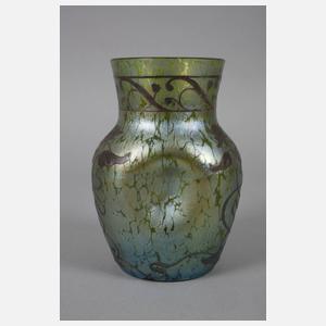 Lötz Wwe. Vase mit Silberauflage