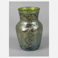 Lötz Wwe. Vase mit Silberauflage111