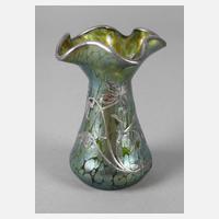 Lötz Wwe. Vase mit Silberauflage111