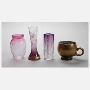 Vier Teile Moser Karlsbad