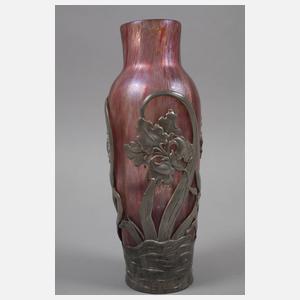 Große Vase mit Zinnmontierung