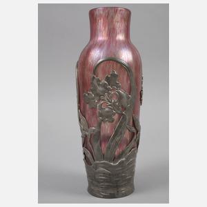 Große Vase mit Zinnmontierung