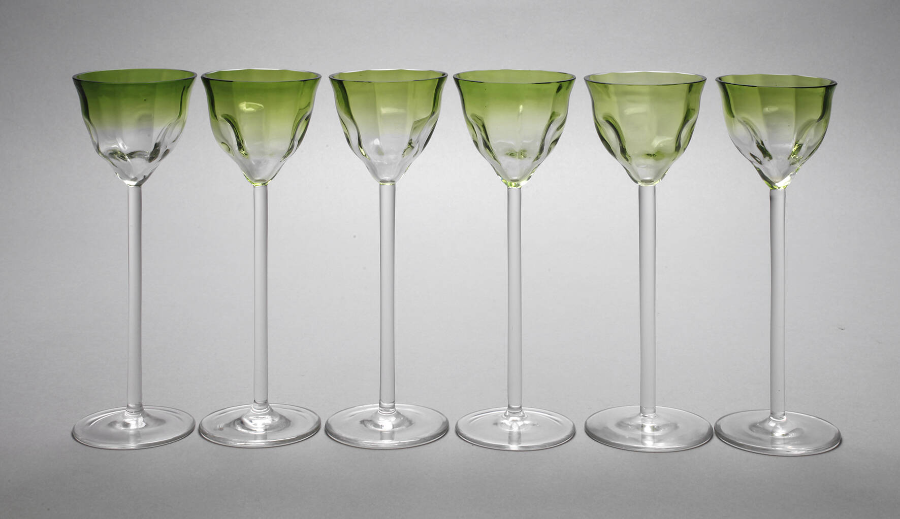 Koloman Moser attr. sechs Likörgläser Meteor