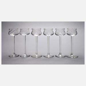 Sechs Likörgläser