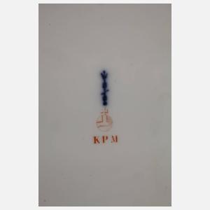 KPM Berlin fünf Teller mit Weichmalerei