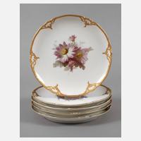KPM Berlin fünf Teller mit Weichmalerei111
