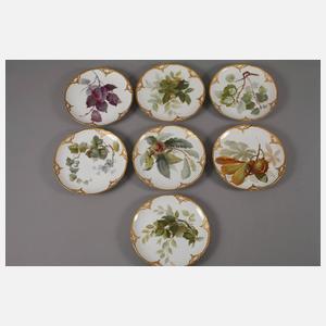 KPM Berlin sieben Teller mit Weichmalerei
