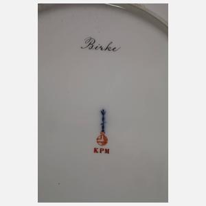 KPM Berlin sieben Teller mit Weichmalerei