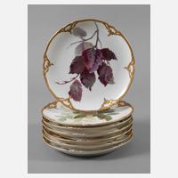 KPM Berlin sieben Teller mit Weichmalerei111