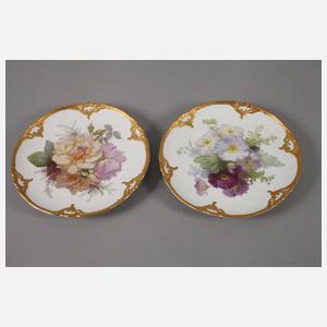 KPM Berlin sechs Teller mit Weichmalerei