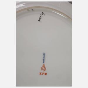 KPM Berlin sechs Teller mit Weichmalerei