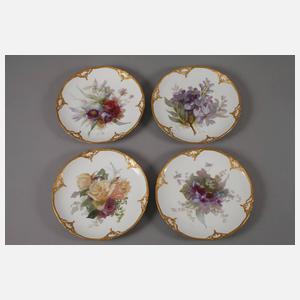 KPM Berlin sechs Teller mit Weichmalerei