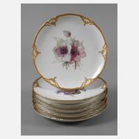 KPM Berlin sechs Teller mit Weichmalerei111