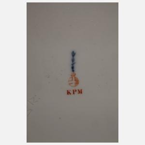 KPM Berlin fünfzehn Teller mit Weichmalerei