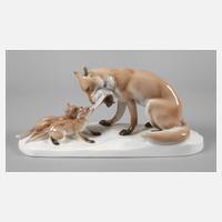 KPM Berlin "Füchsin mit zwei Jungen"111