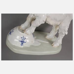 Meissen "Ziegenbock auf Napf, groß"