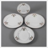 Meissen vier Teller "Ahornmuster"111