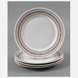 Nymphenburg vier Speiseteller