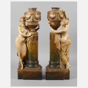 Goldscheider Paar übergroße Dekorationsfiguren