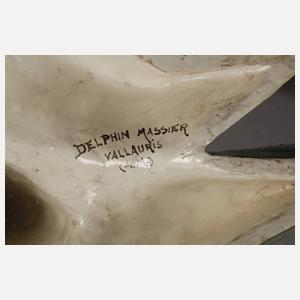 Delphin Massier große Blütenvase