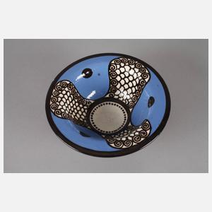 Mering Schale Schlickermalerei Art déco