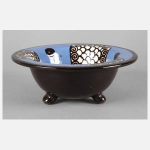 Mering Schale Schlickermalerei Art déco