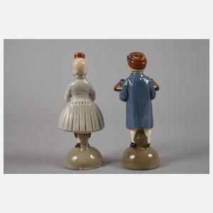 Wächtersbach Ernst Riegel zwei Trachtenfiguren