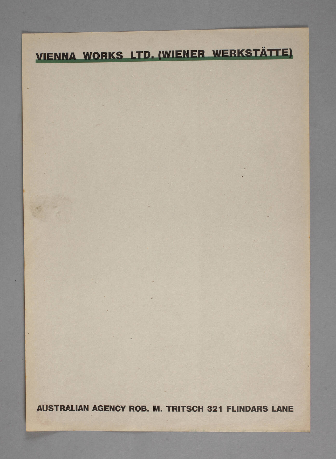 Briefbogen der Wiener Werkstätte