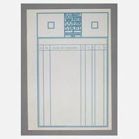 Blankorechnungsformular der Wiener Werkstätte111