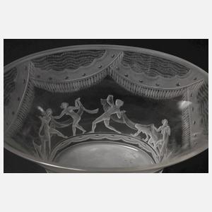 Orrefors Schale mit Figurenfries