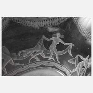 Orrefors Schale mit Figurenfries