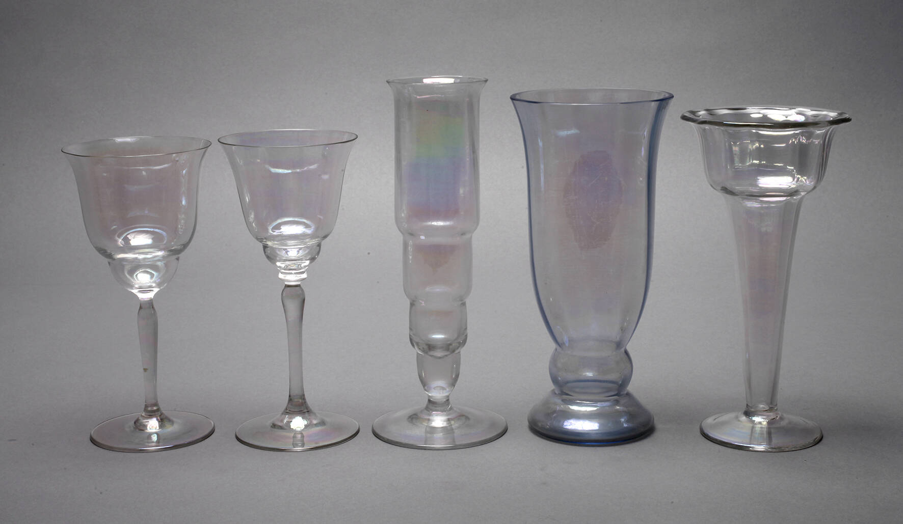 Fünf Teile Musselinglas