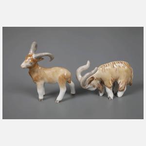 KPM Berlin fünf Miniatur-Tiere
