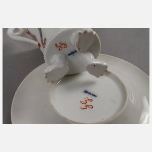 KPM Berlin Mokkatasse Hausmalerei