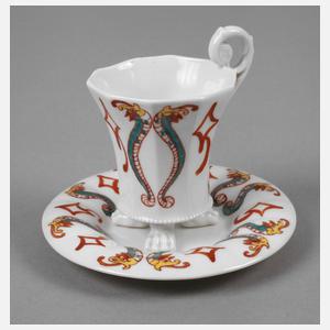 KPM Berlin Mokkatasse Hausmalerei